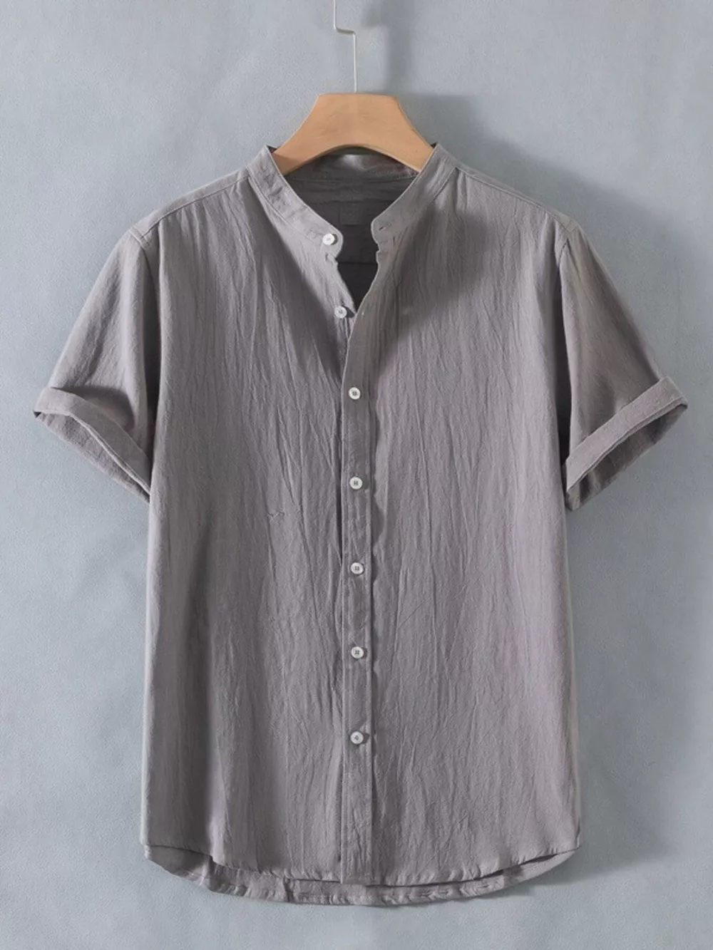 Men's Plus Size Button Up Short Sleeve Shirt, image 2