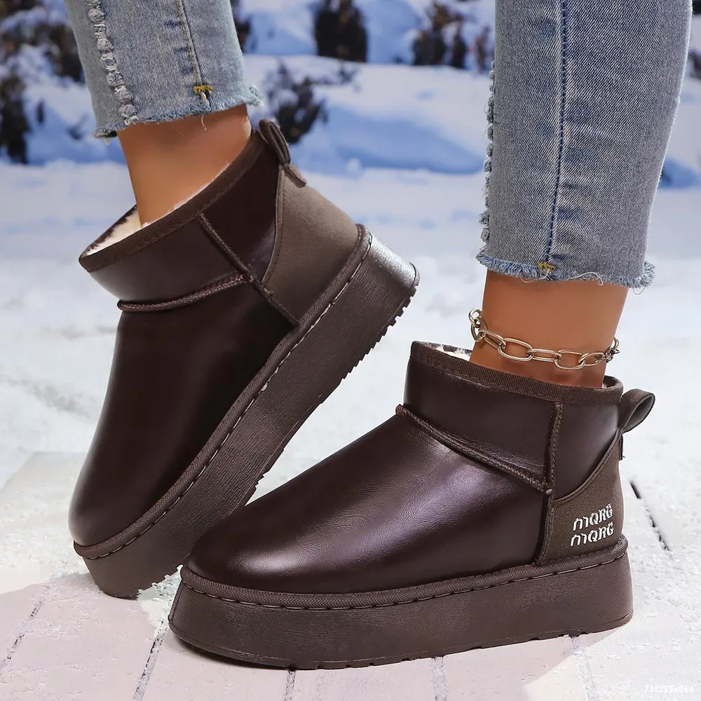 Faux-Fur Platform Ankle Boots, image 9