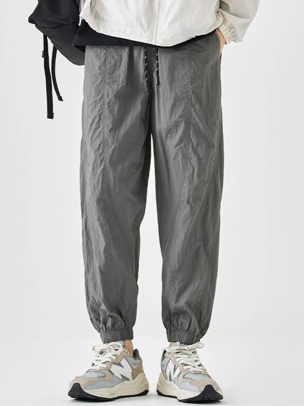Men's Plus Size Drawstring Loose Fit Joggers, image 2