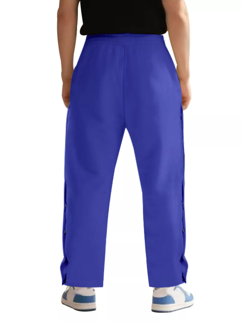 Men's Full Size Loose Fit Side Snap Button Track Pants Plus Size, image 9