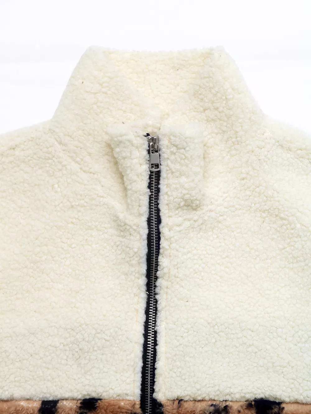 Leopard Zip Up Fleece Jacket, image 9