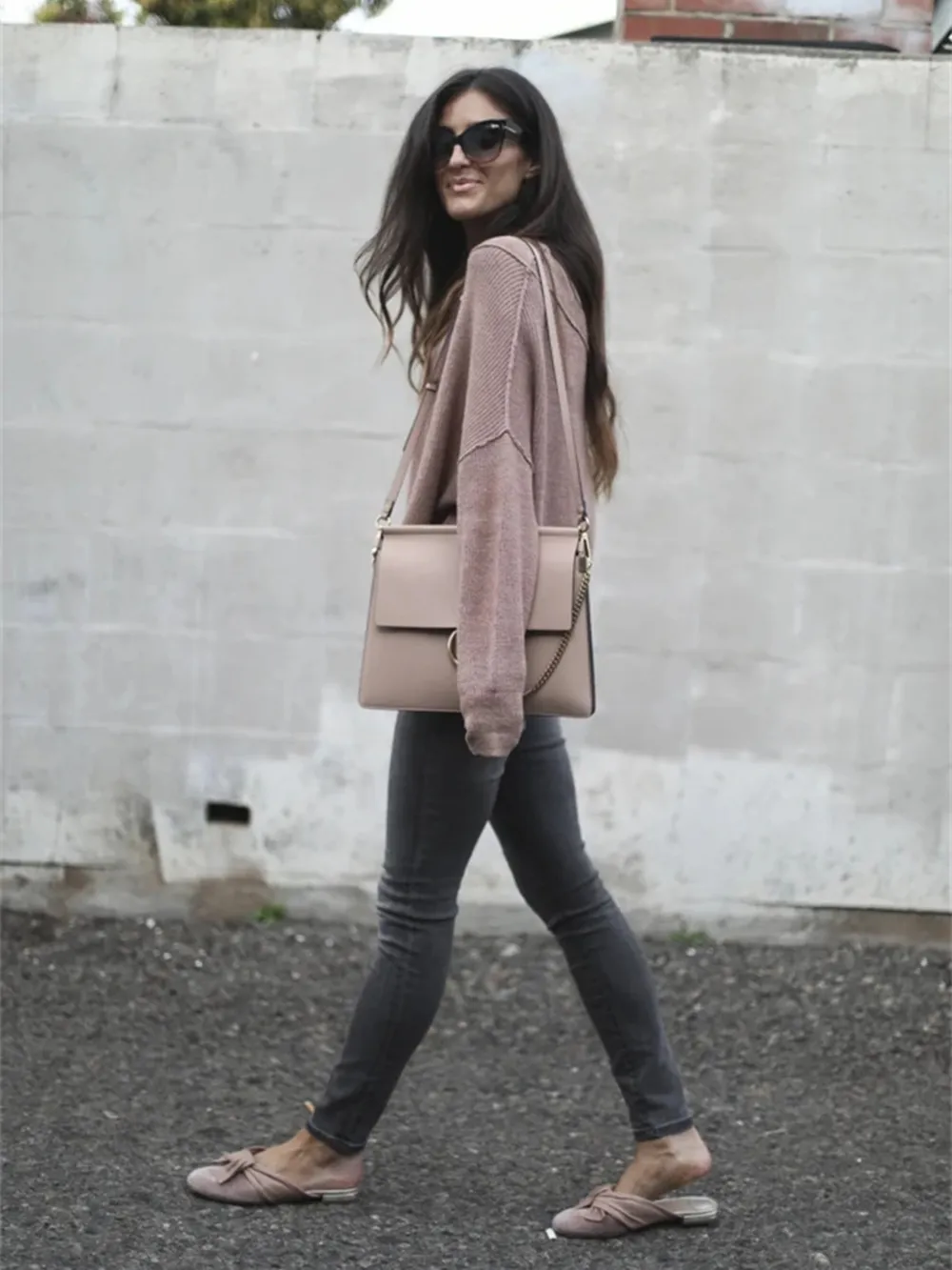 Ribbed Relaxed Fit Long Sleeve Sweater, image 7