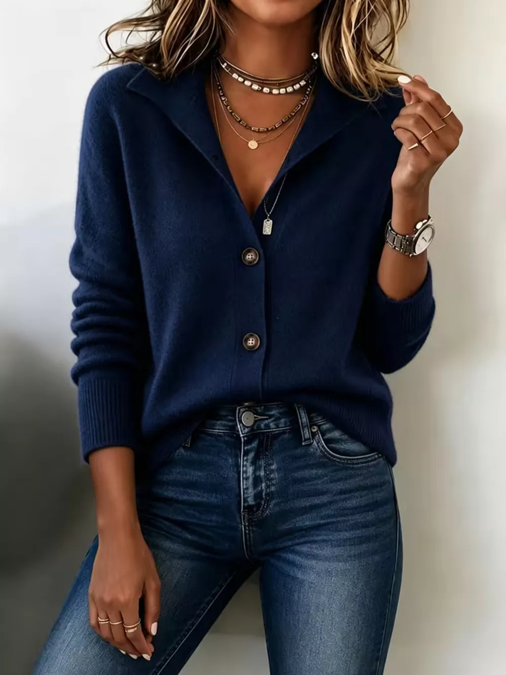 Button-Down Knit Cardigan, image 13