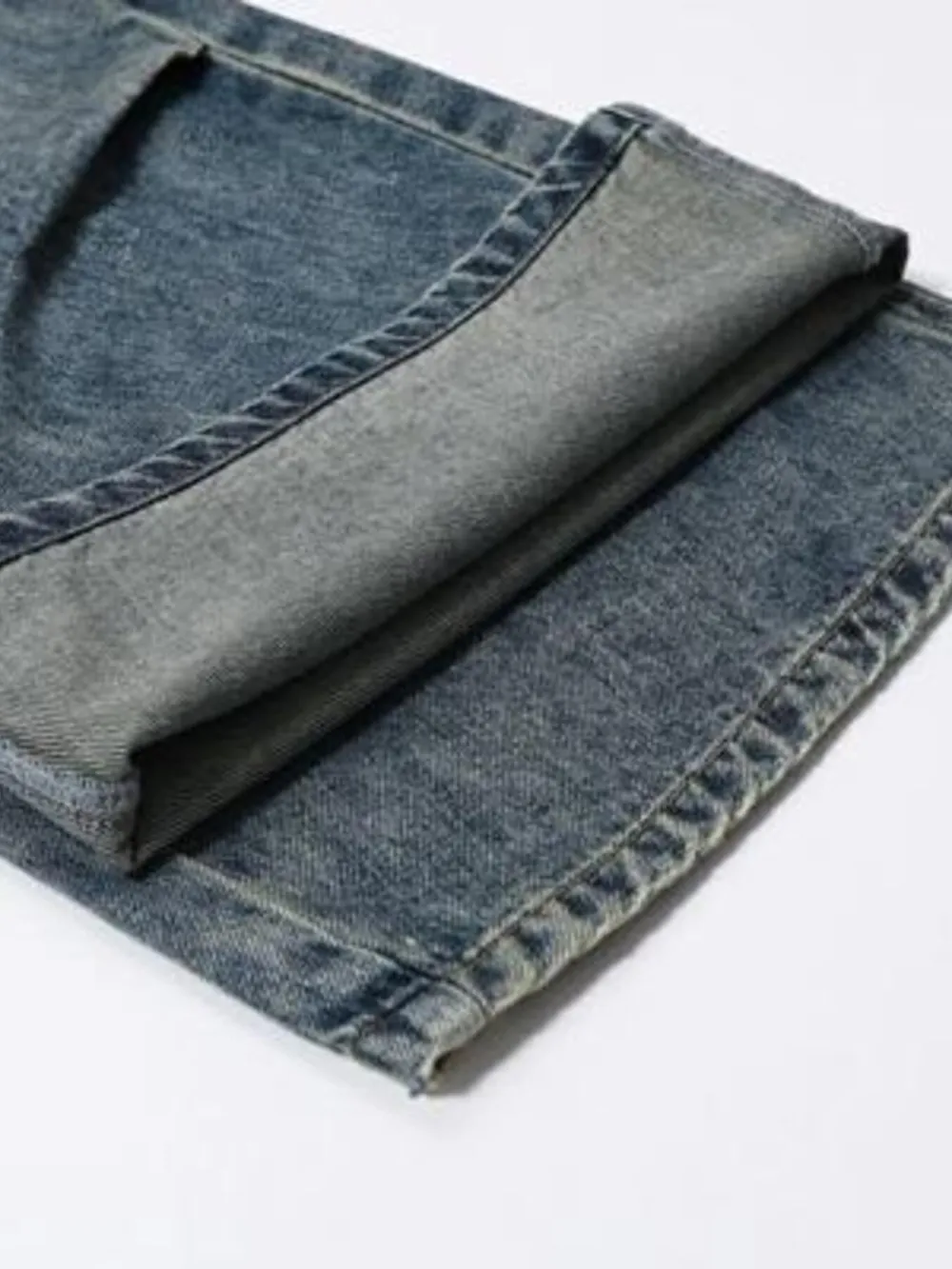 Men's Vintage Wash Wide Leg Jeans, image 9