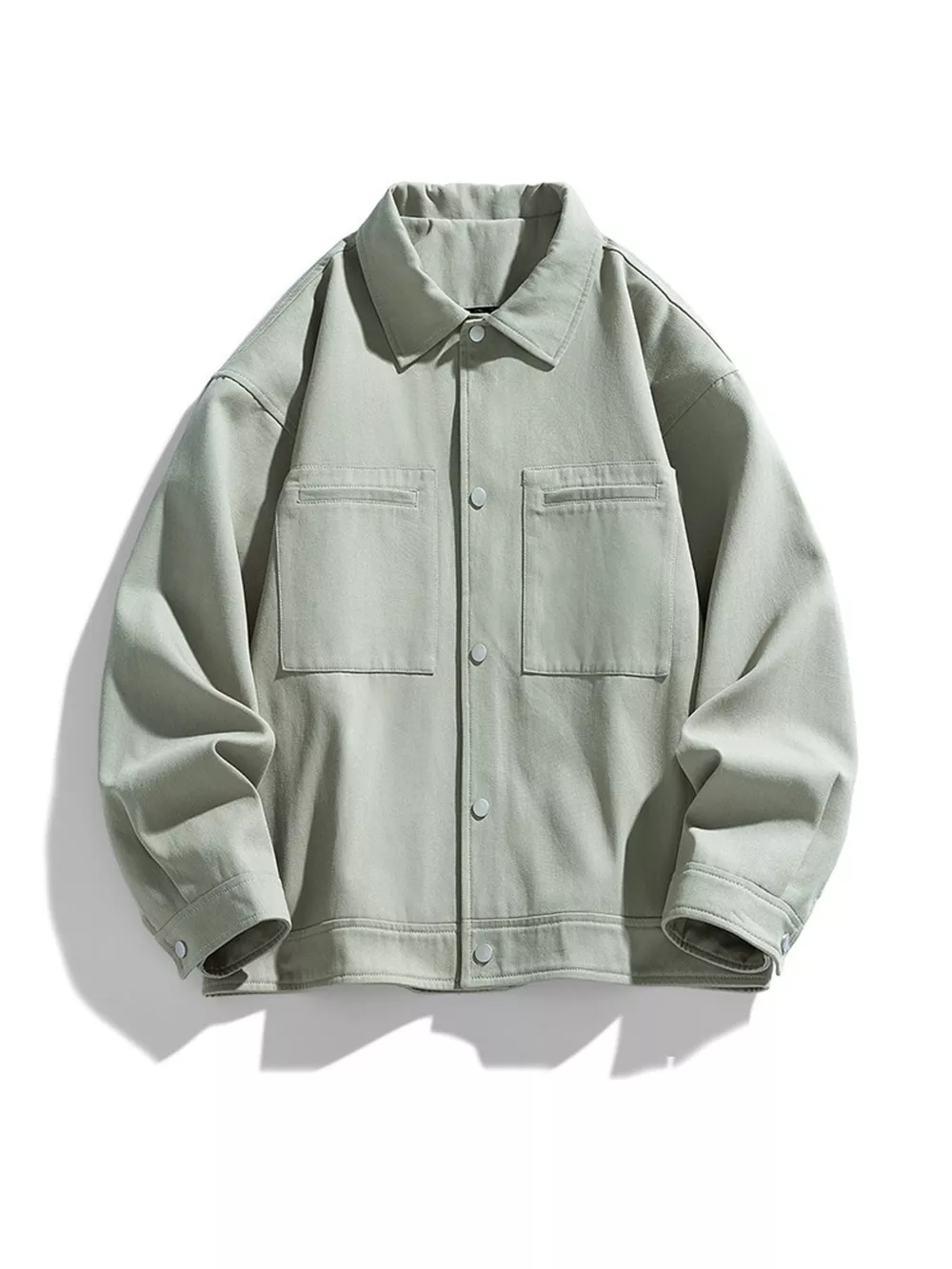 Men's Plus Size Casual Snap-Down Jacket, image 8