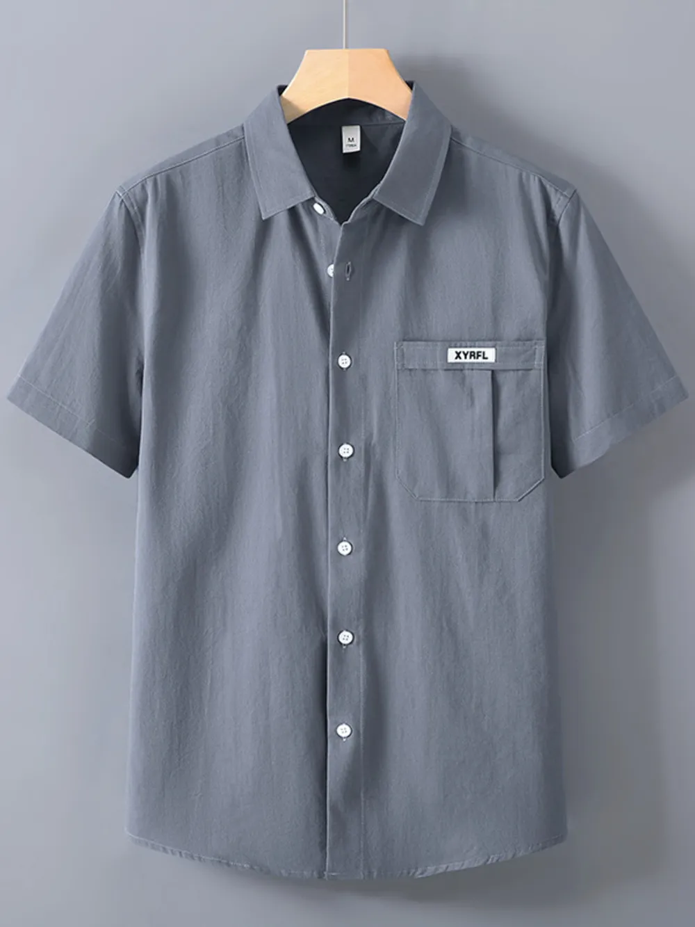 Men's Plus Size Button Up Short-Sleeve Shirt, image 4