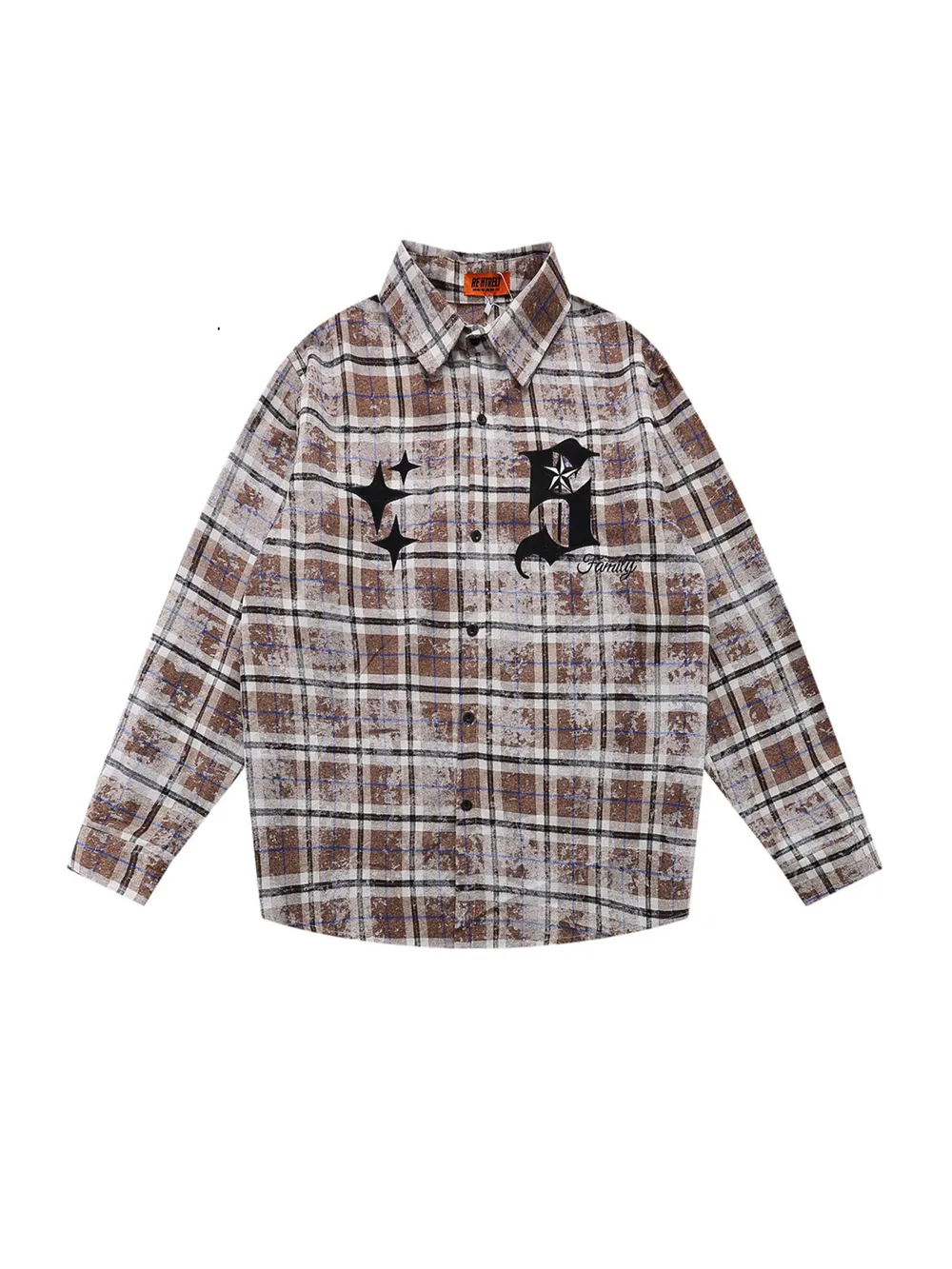 Men's Distressed Plaid Button-Up Shirt, image 3