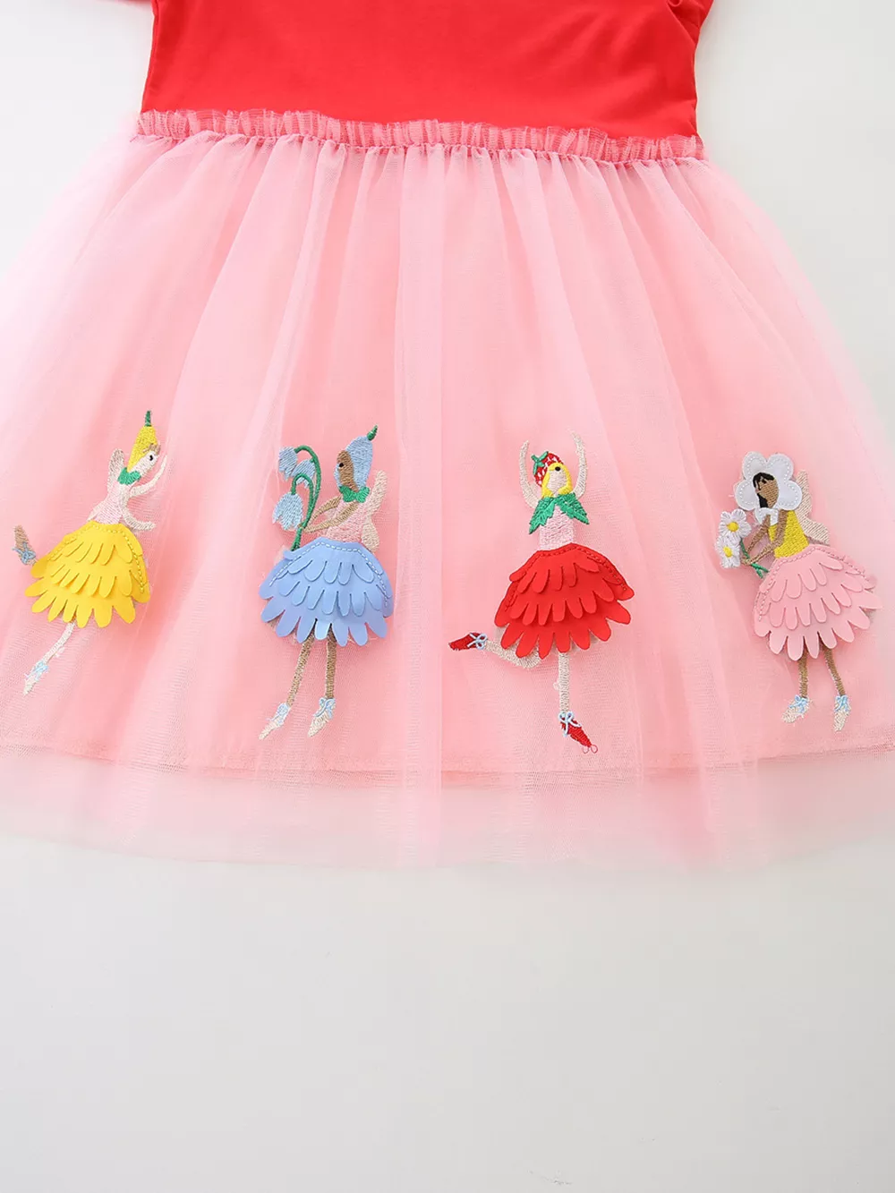 Children's Ballerina Applique Tulle Dress, image 3