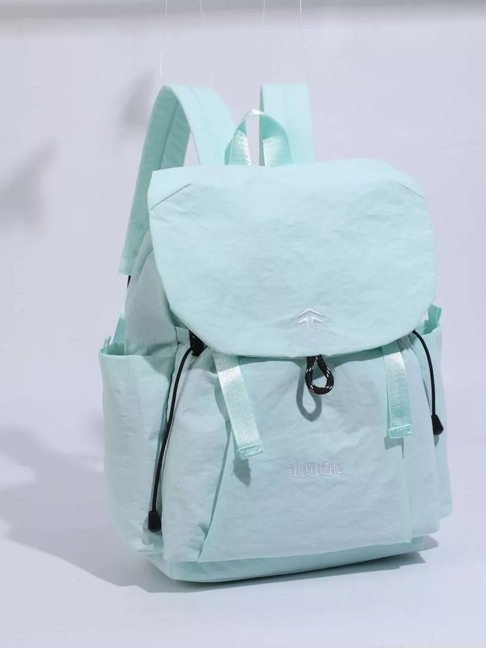 Lightweight Crinkled Backpack Bag, image 3
