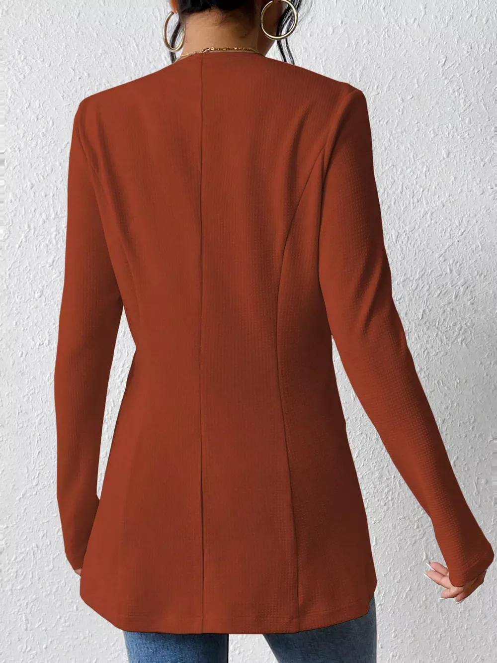 One Button Long Sleeve Blazer, image 11