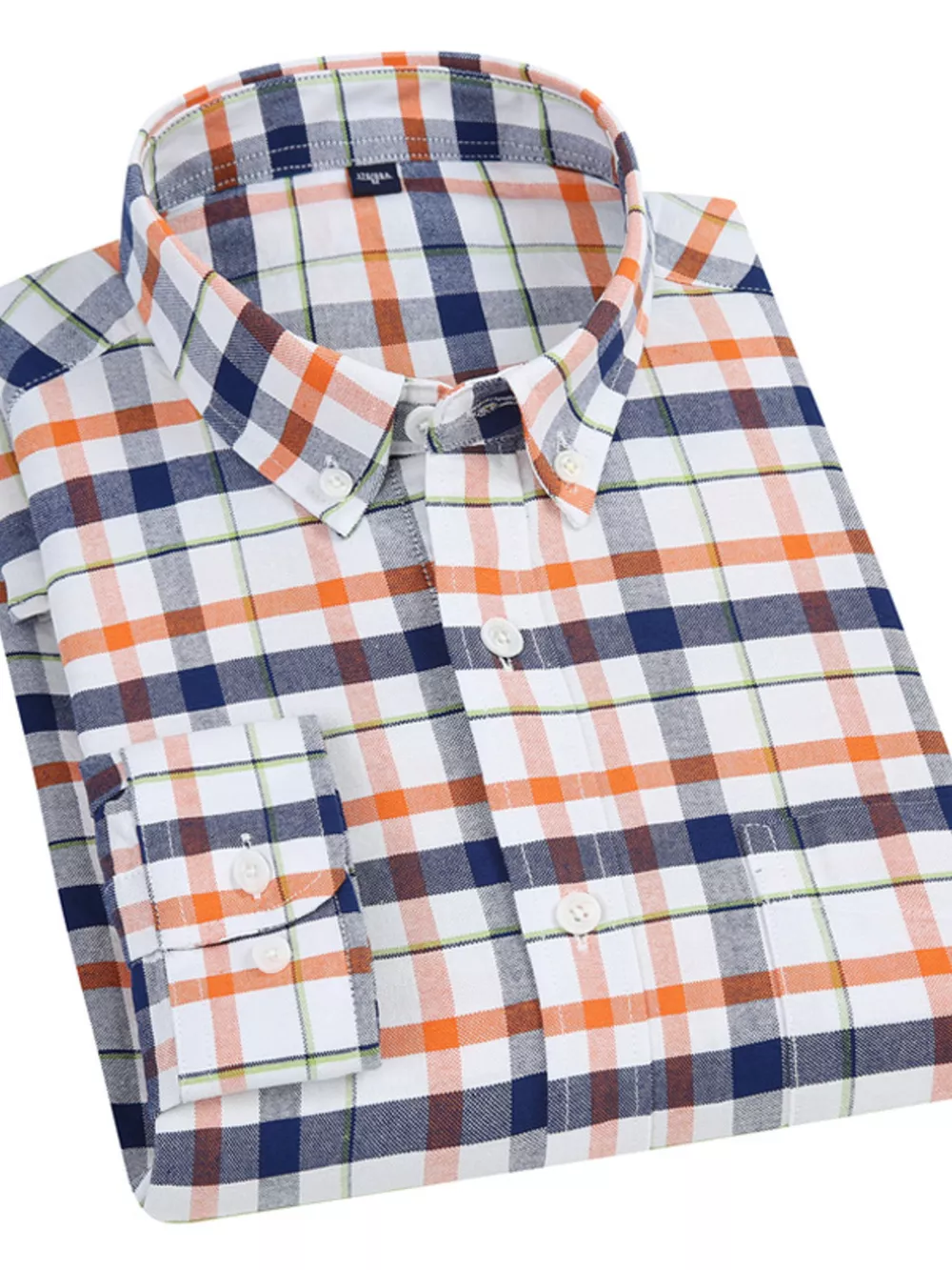 Men's Full Size Plaid Long Sleeve Shirt Plus Size, image 11