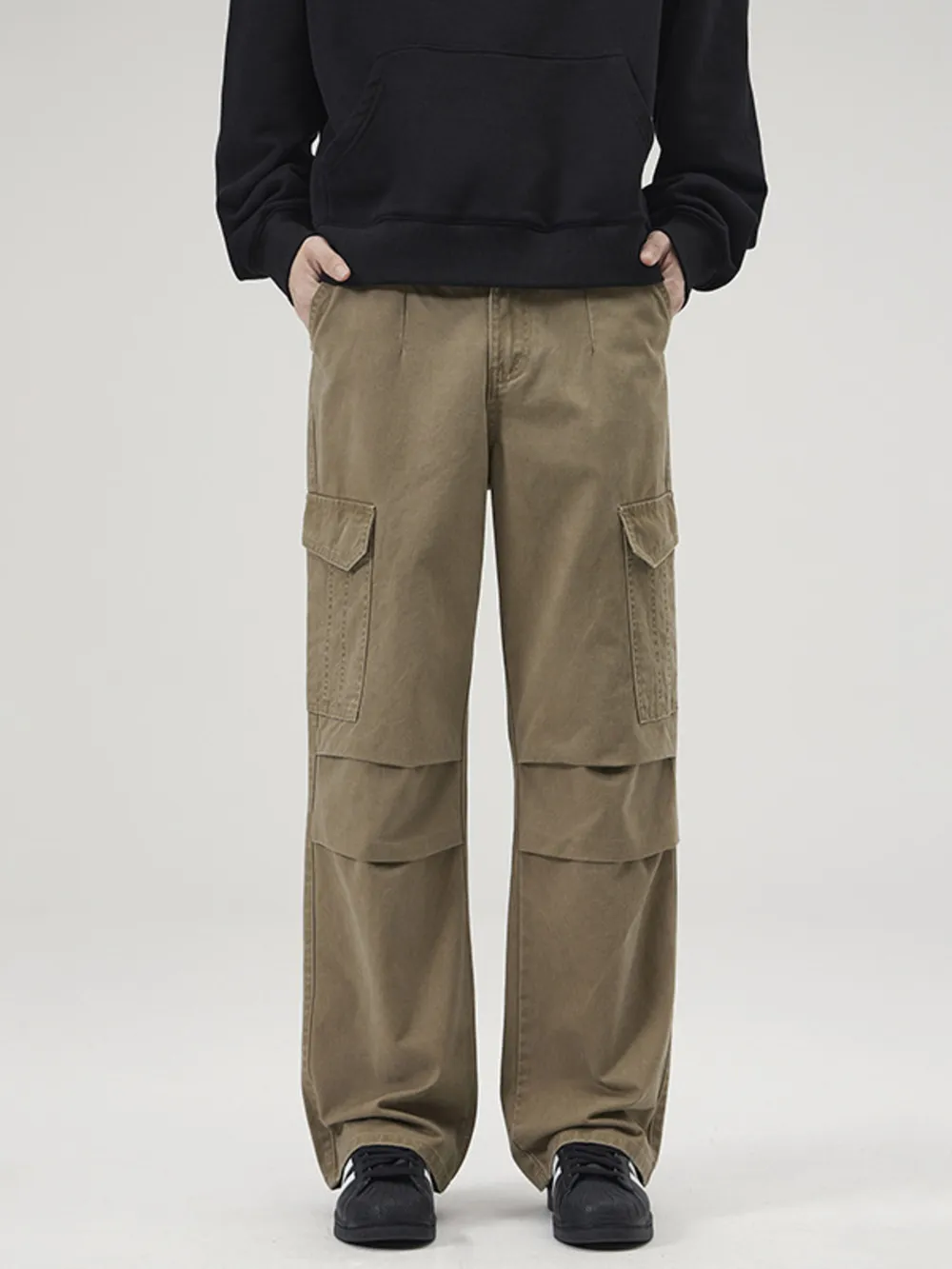 Men's Full Size Multi-Pocket Cargo Pants with Ruched Detail Plus Size, image 4