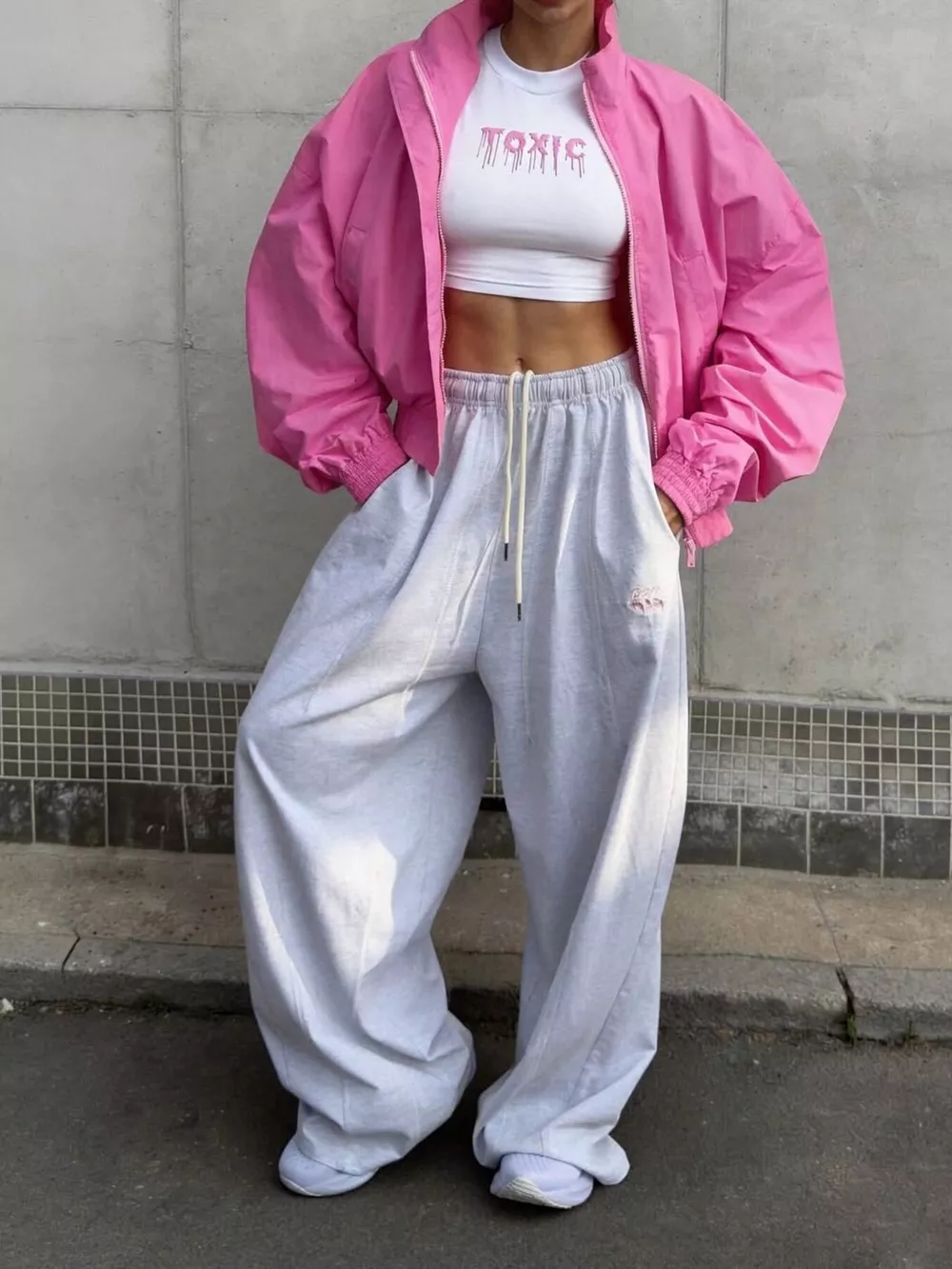 Zip Up Oversized Bomber Jacket, image 3