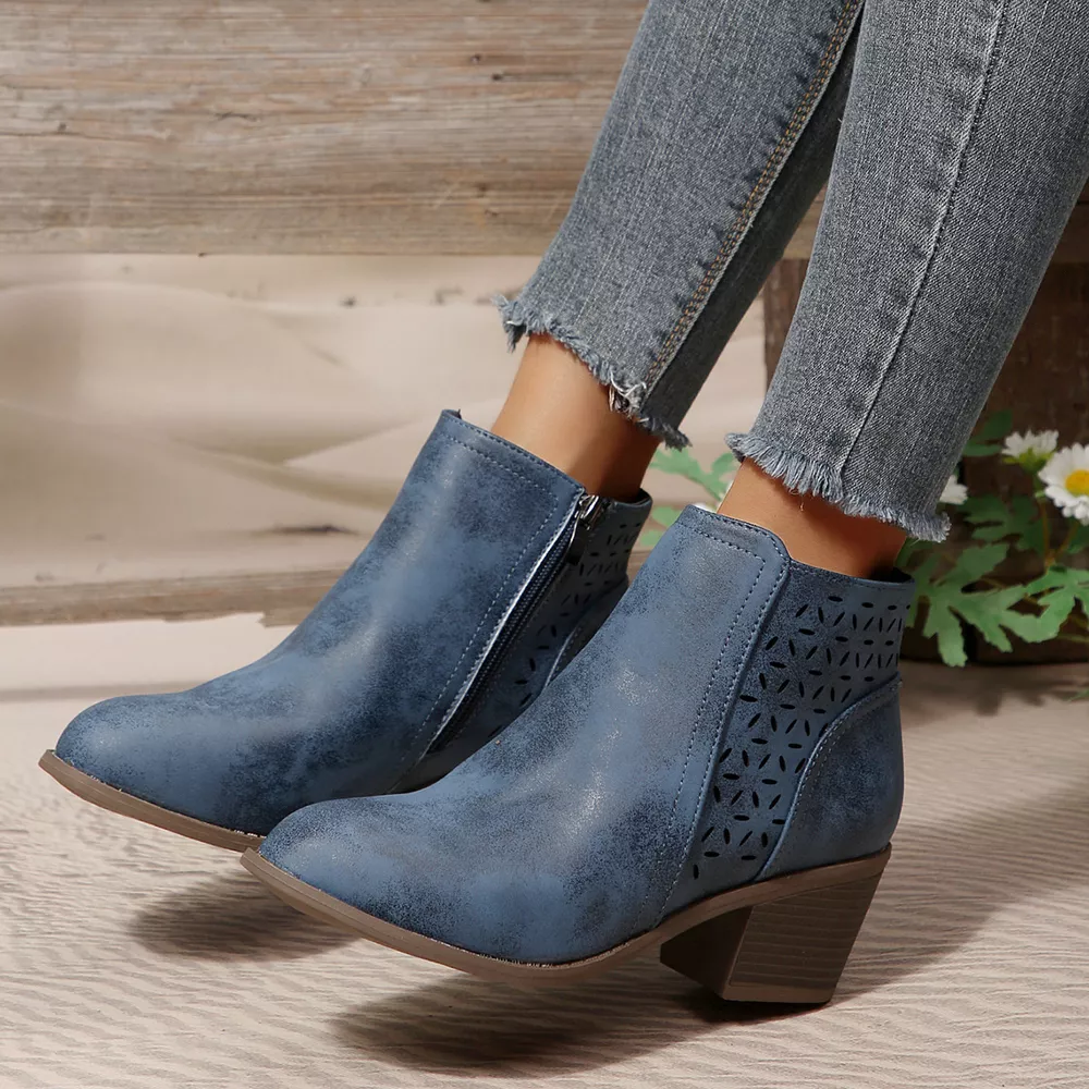 Point Toe Block Heels Boots, image 7