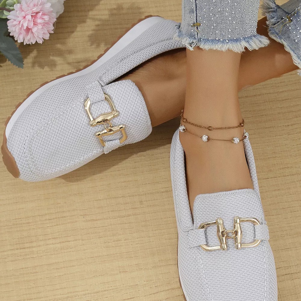Mesh Round Toe Slip-Ons, image 5