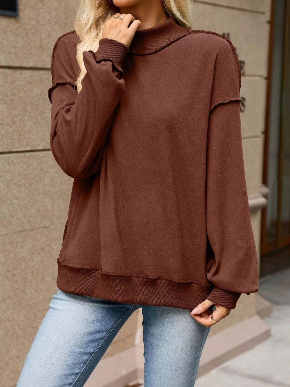 Loose Fit Crew Neck Sweatshirt, image 20