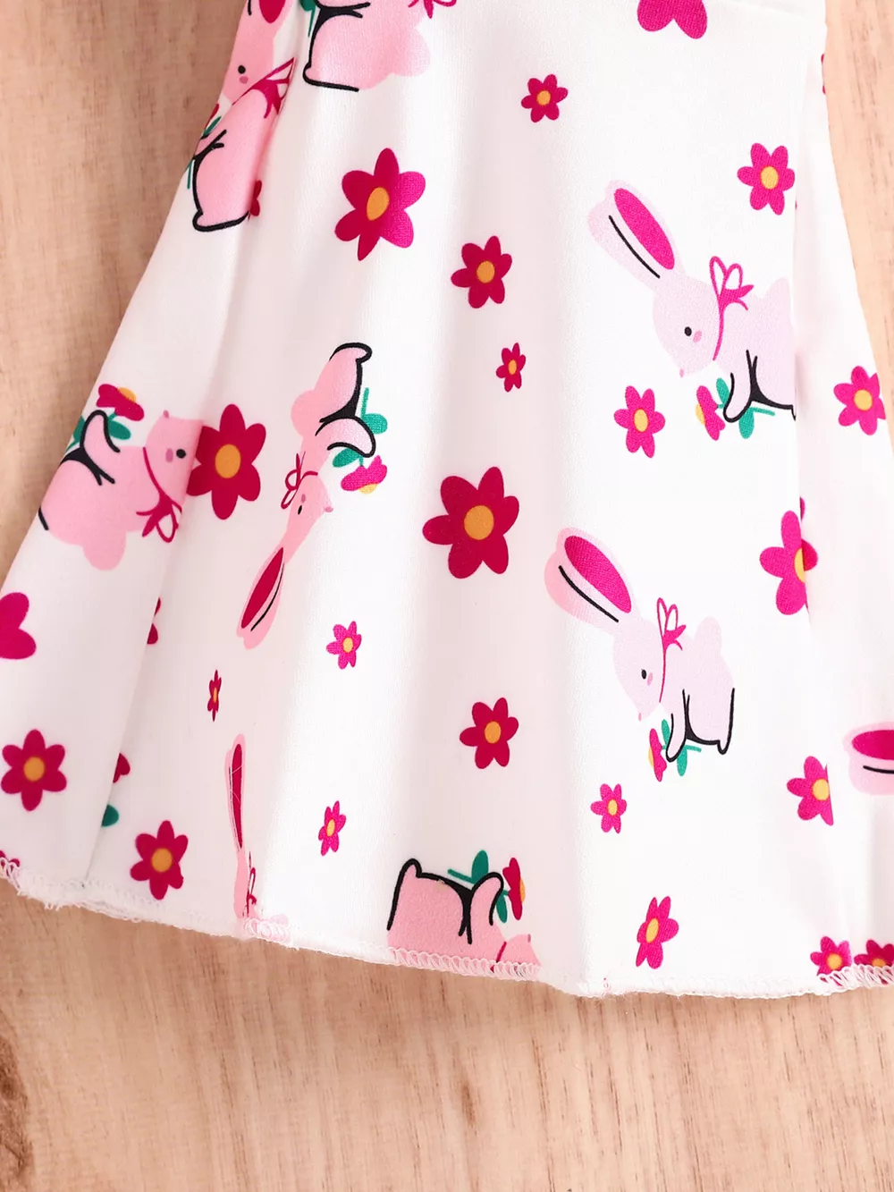 Children's Ruffle Hem Tank Top with Flare Pants and Headband Set, image 5