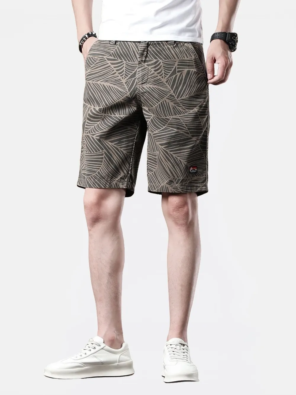 Men's Printed Wide-Leg Shorts, image 2