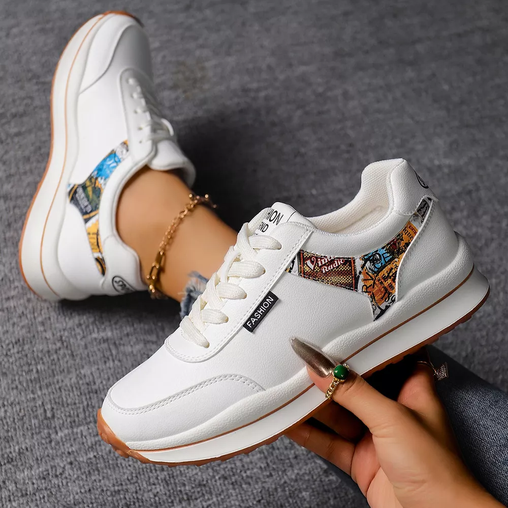Round Toe Lace Up Sneakers, image 5