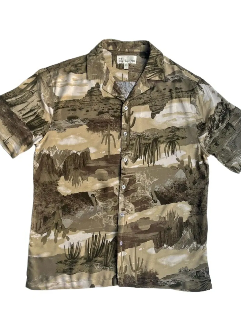 Men's Full Size Button Down Tropical Printed Shirt Plus Size, image 4