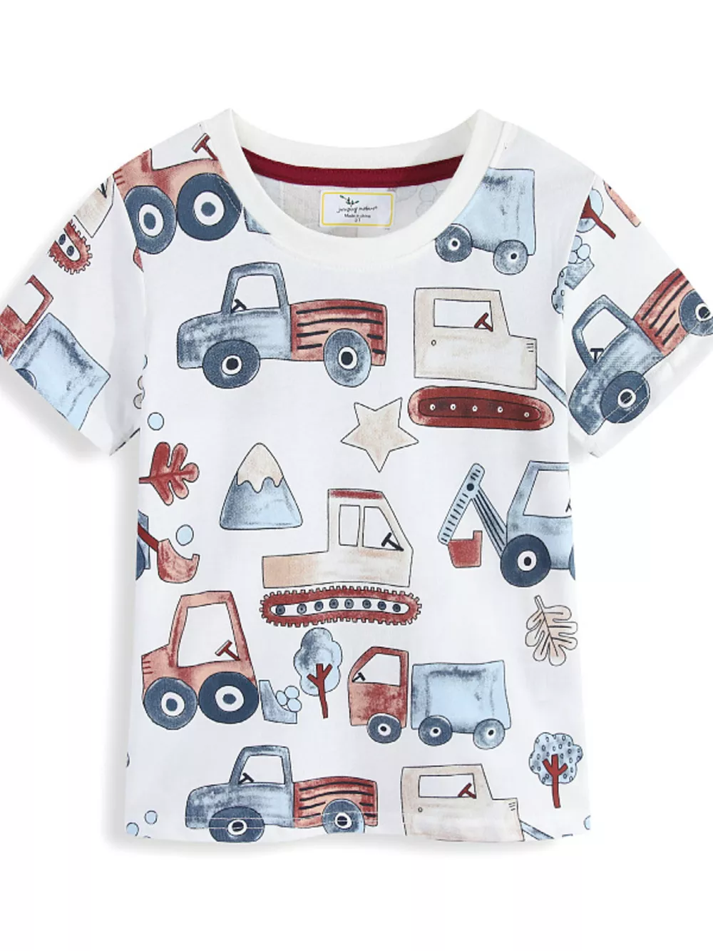 Children's Cartoon Truck Print Short Sleeve T-Shirt, image 2