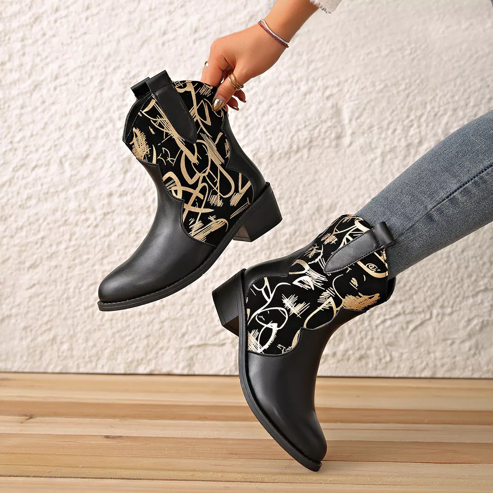 Point Toe Block Heels Boots, image 5