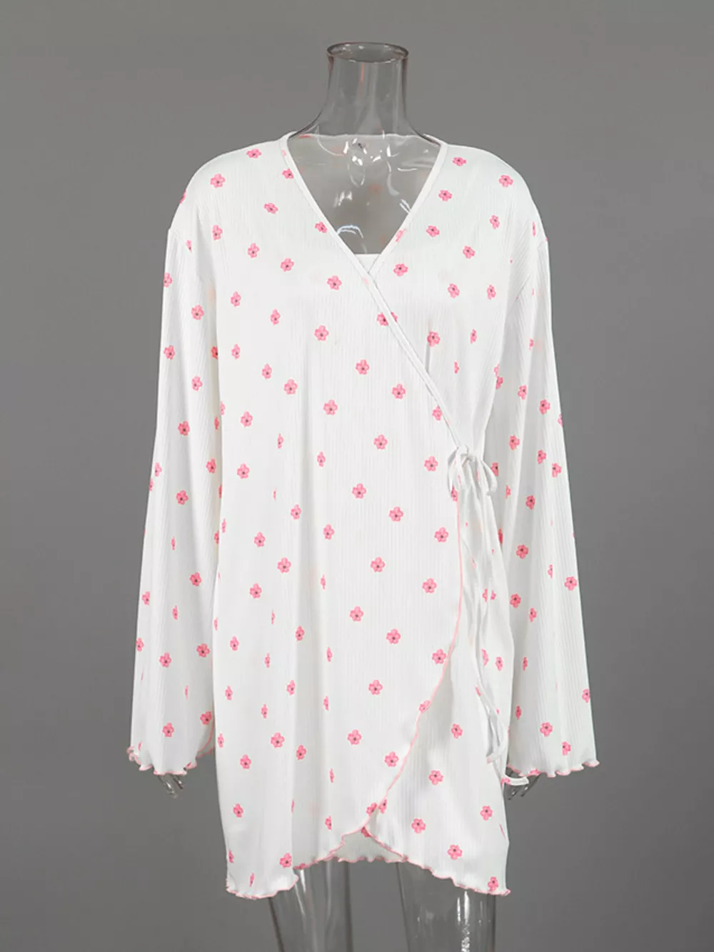 Floral Print Cami Dress and Cardigan Lounge Set, image 7