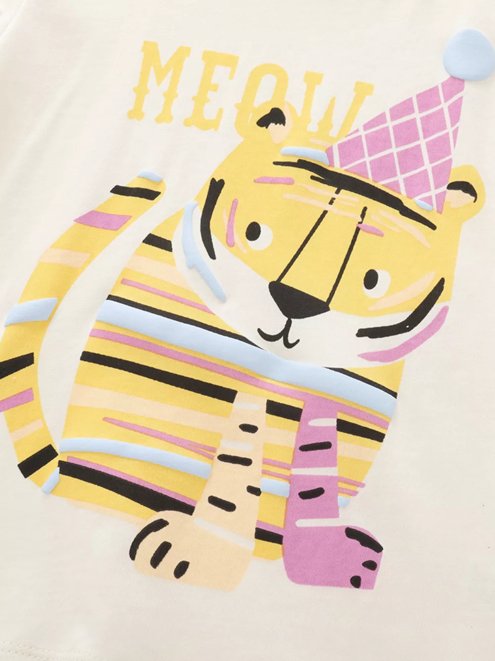 Children's Tiger Round Neck Tee and Shorts Set, image 4