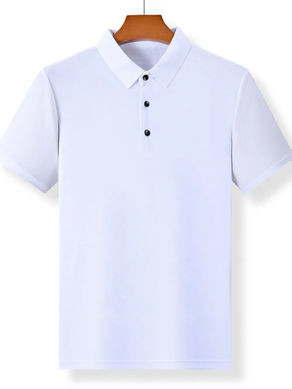 Men's Plus Size Breathable Collared Neck Short Sleeve Polo, image 4