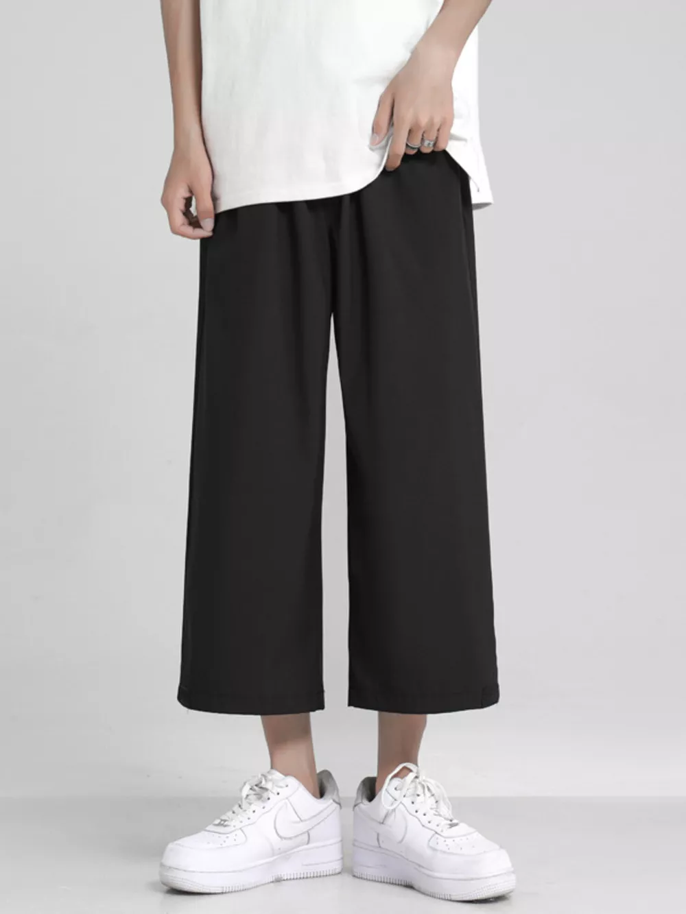 Men's Full Size Loose Fit Cropped Pants Plus Size, image 2