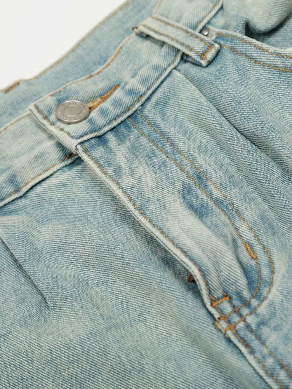Men's Washed Wide Leg Jeans, image 11