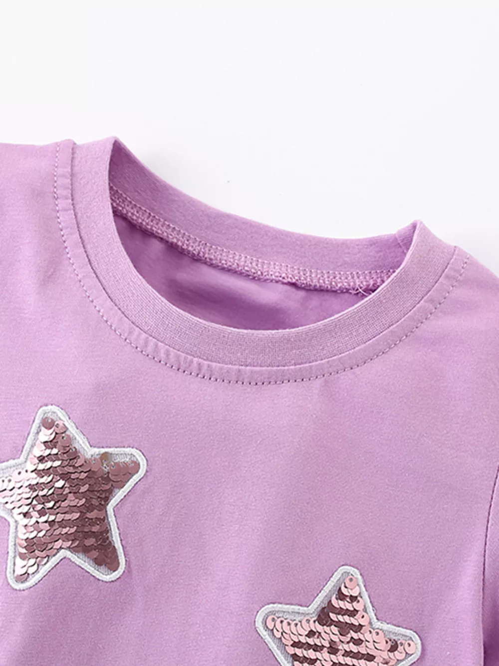 Children's Star Round Neck Tulle Hem Dress, image 2