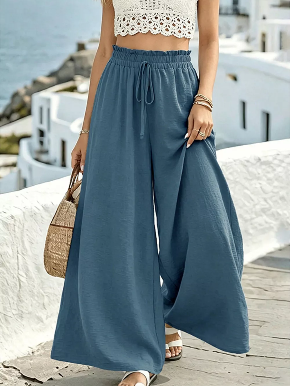 Wide Leg Drawstring Pants, image 25