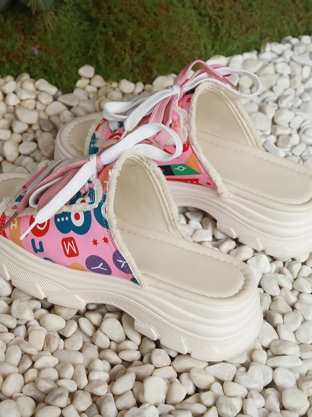 Platform Lace-Up Sandals, image 2