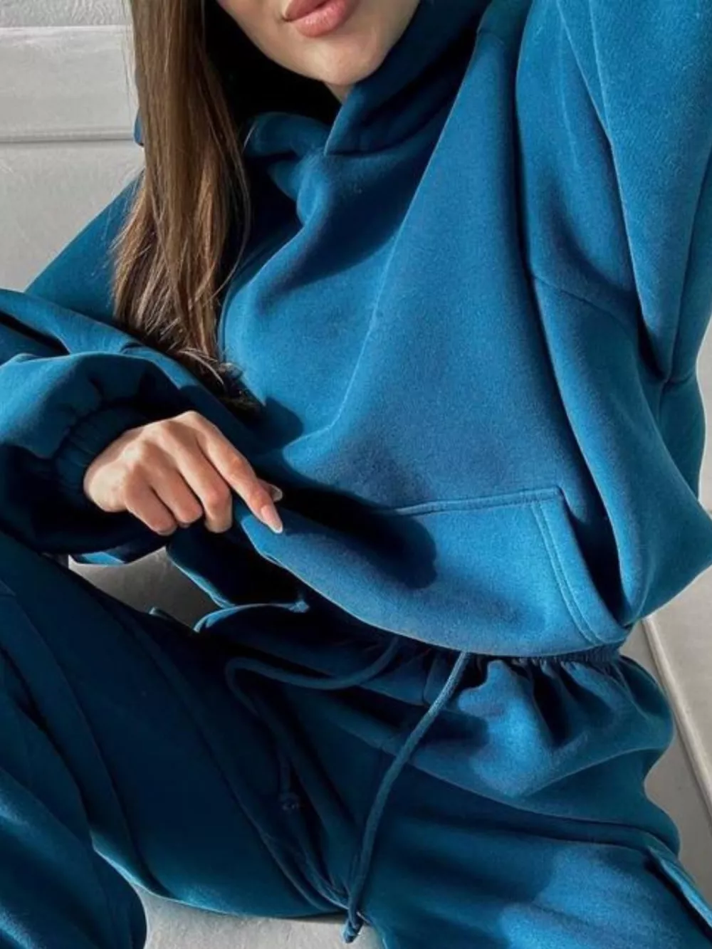 Kangaroo Pocket Hoodie and Joggers Set, image 4