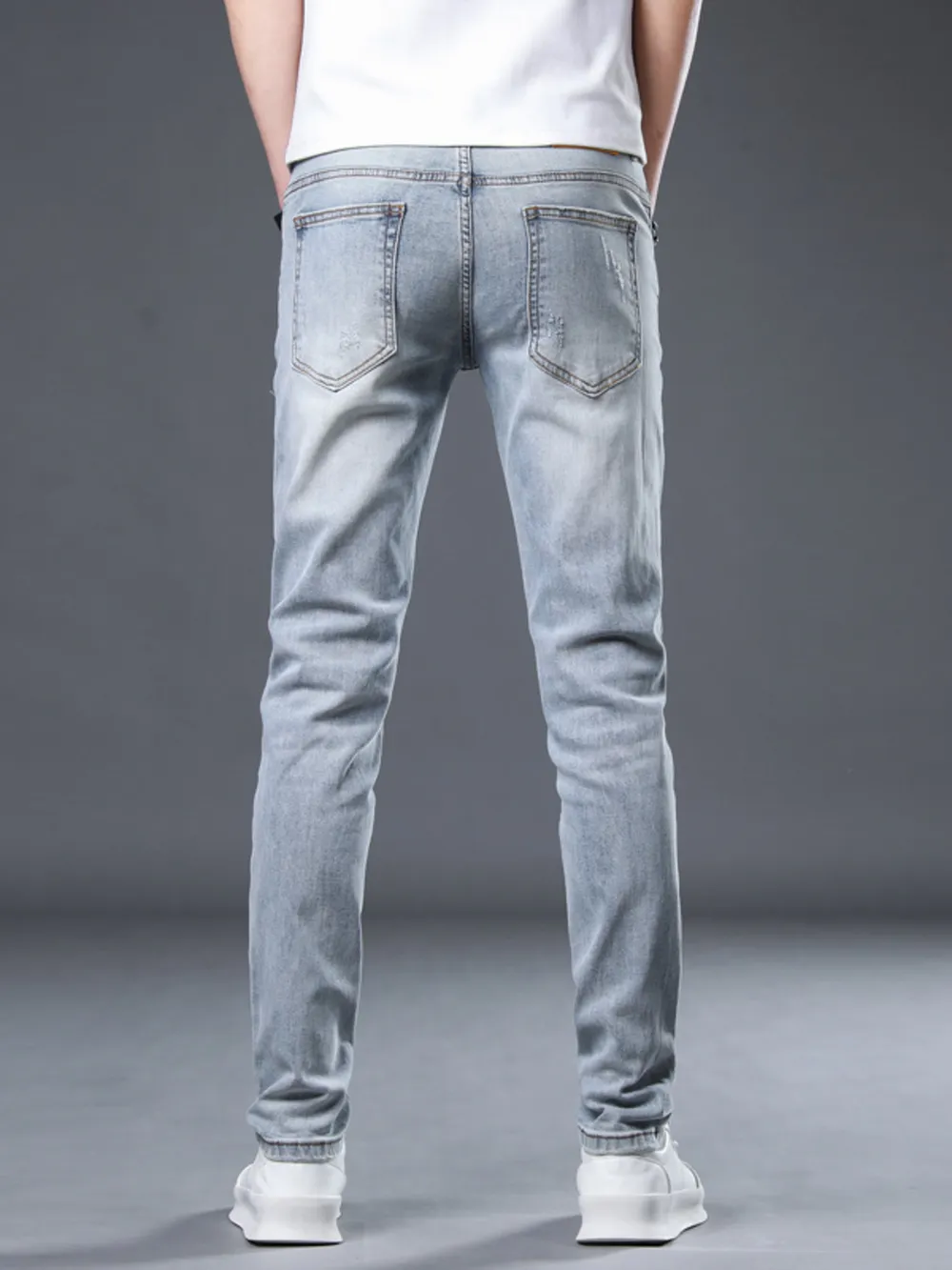 Men's Distressed Slim Fit Jeans, image 7