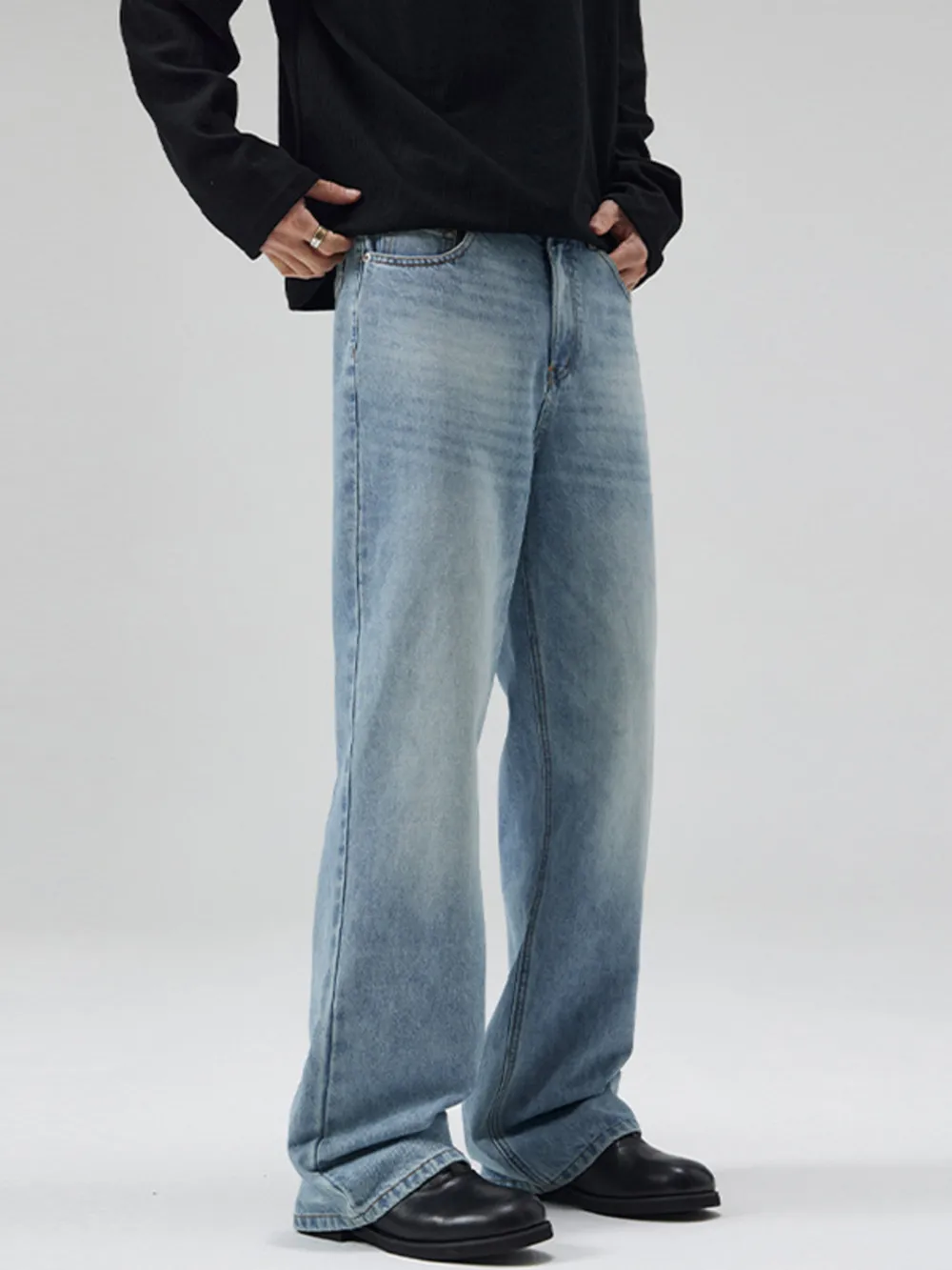 Men's Full Size Wide Leg Jeans Plus Size, image 2