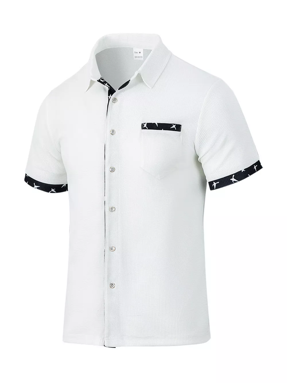 Men's Full Size Casual Button Up Short Sleeve Shirt Plus Size, image 11