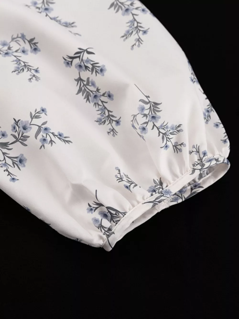 Floral Print Balloon Sleeve Top and Shorts Set, image 14