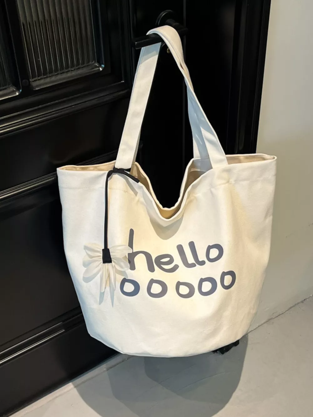 Letter Canvas Tote Bag, image 8