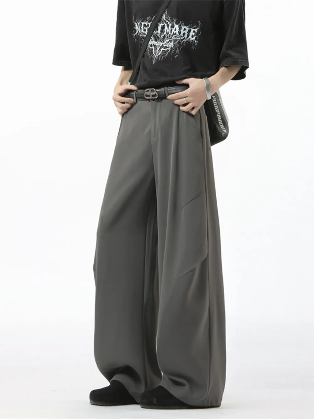 Men's Full Size Wide Leg Pants Plus Size, image 2