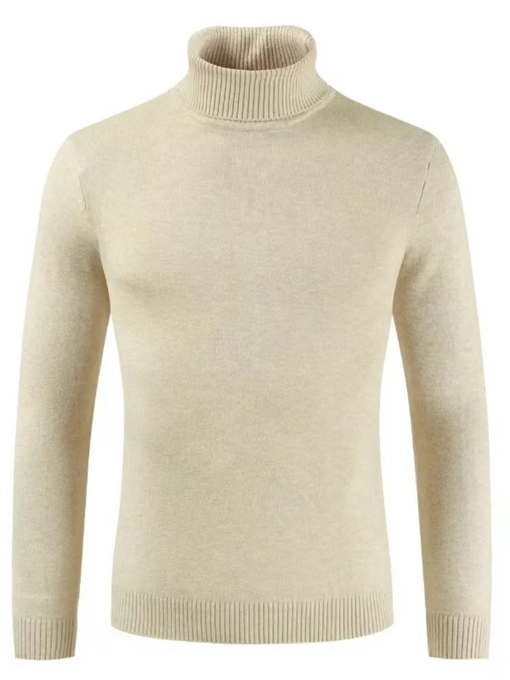 Men's Plus Size Turtleneck Long Sleeve Sweater