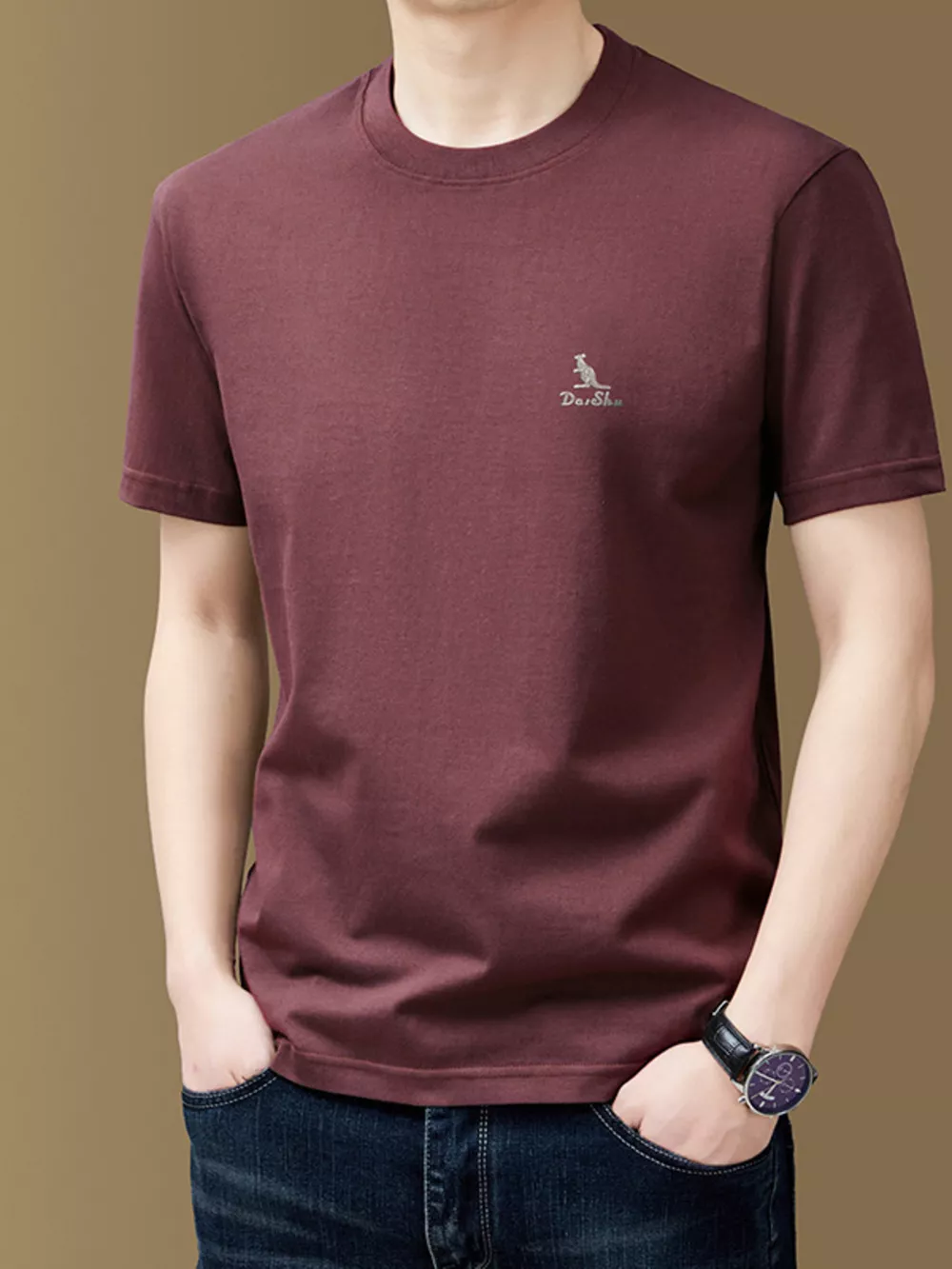 Men's Full Size Round Neck Short Sleeve T-Shirt Plus Size, image 7
