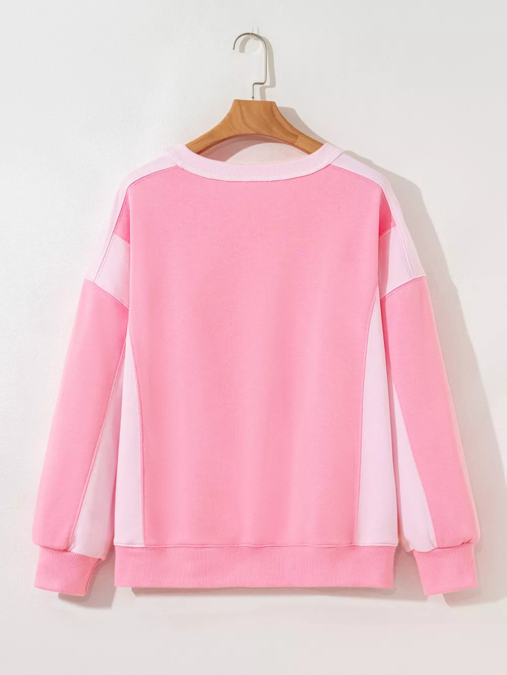 2-tone Color Block Patchwork Drop Shoulder Sweatshirt, image 4