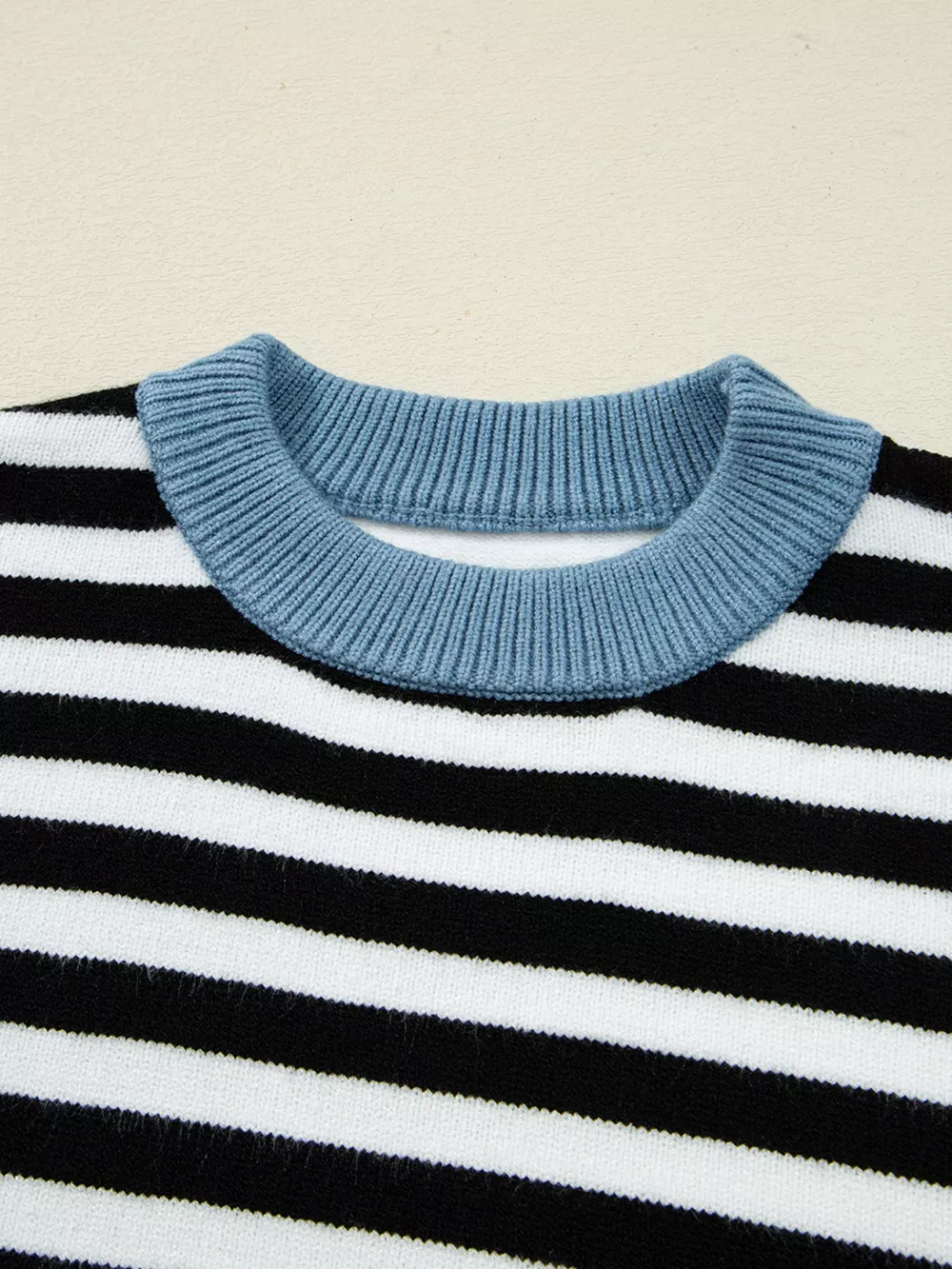 Striped Panels Colorblock Sleeve Sweater, image 8