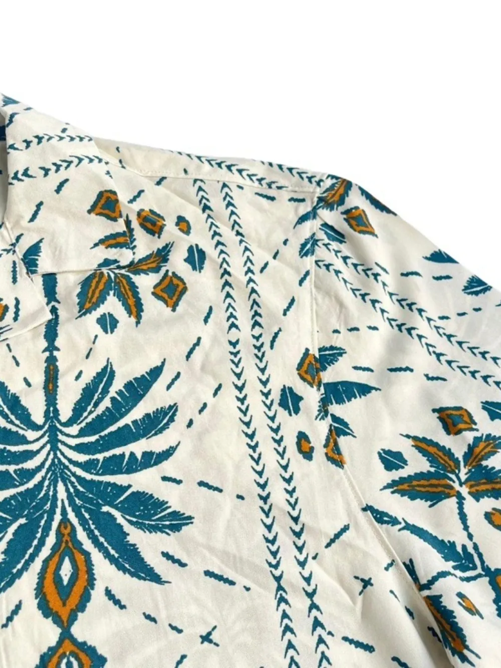 Men's Full Size Button Down Tropical Printed Shirt Plus Size, image 8