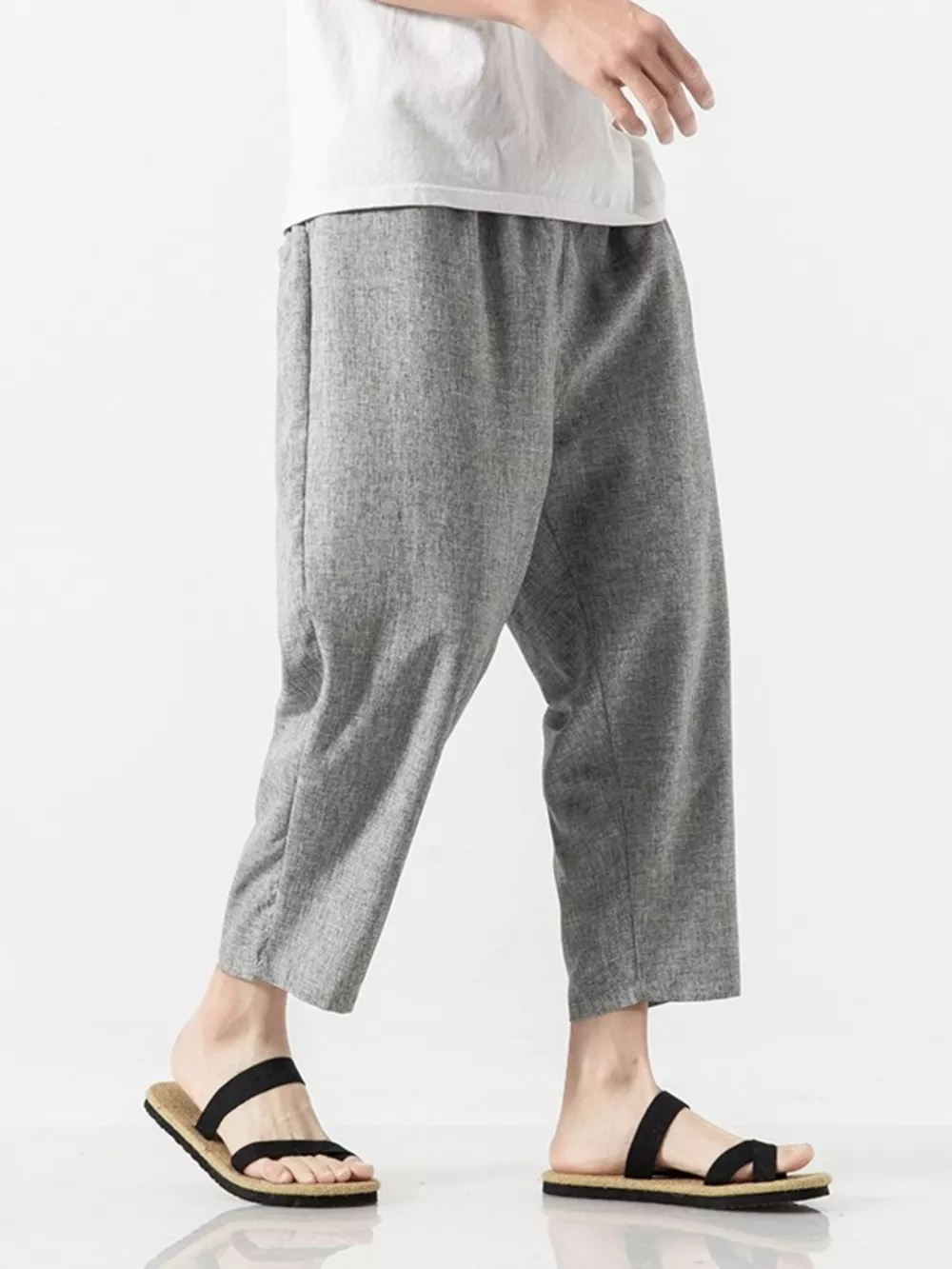Men's Plus Size Casual Cropped Pants, image 7
