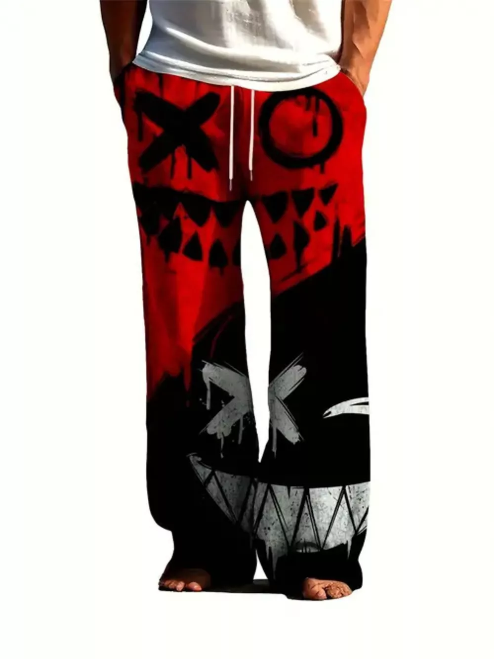 Men's Full Size Printed Loose Fit Pants Plus Size, image 4