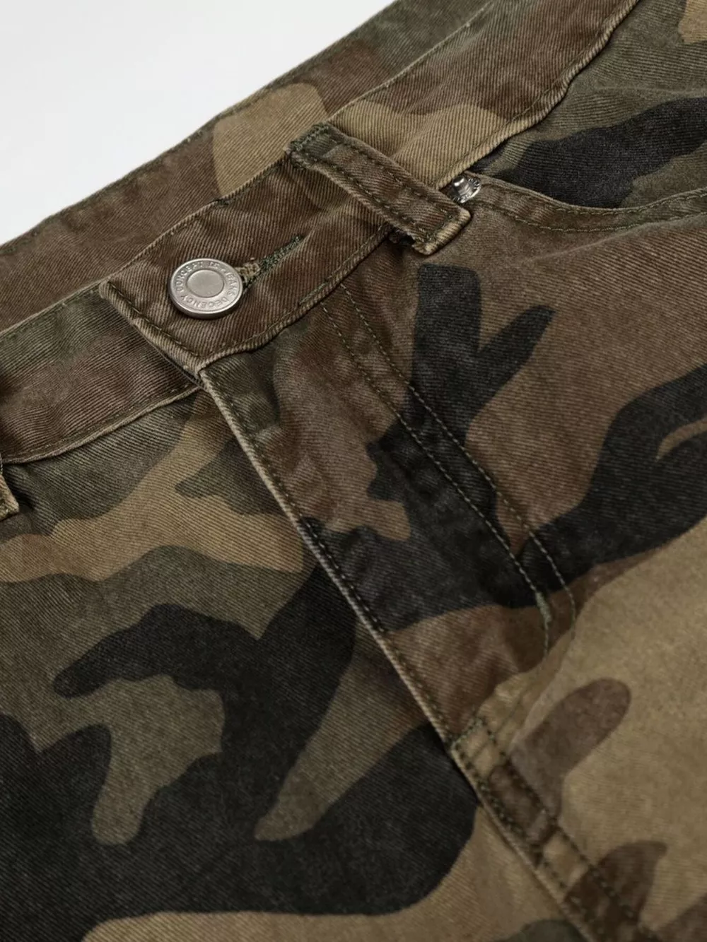 Men's High-Waisted Camouflage Cargo Wide-Leg Pants, image 6