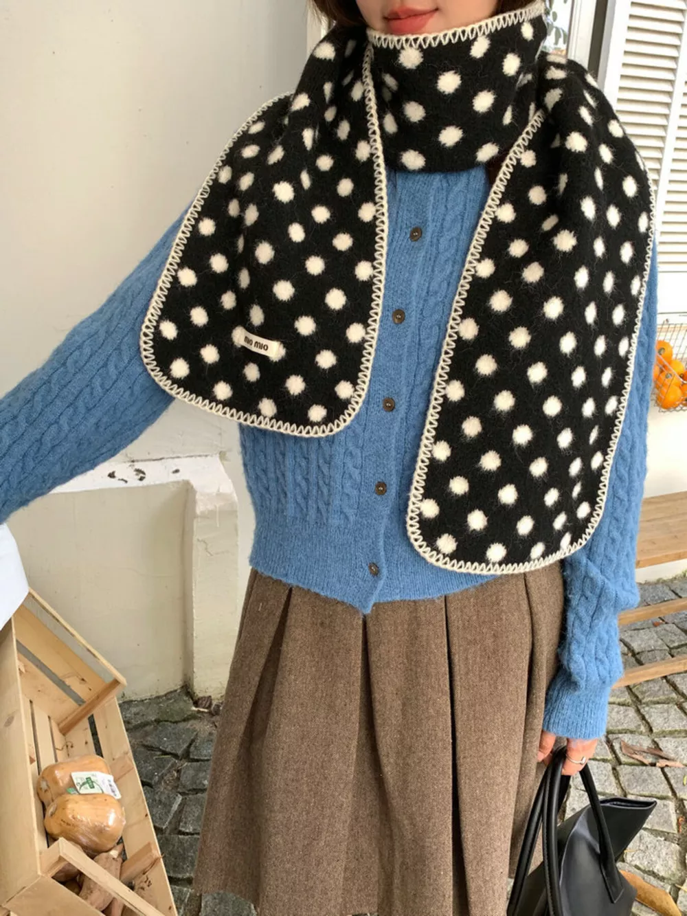 Polka Dot Warm Scarf, image 4